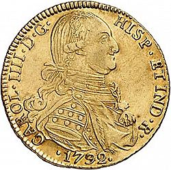 Large Obverse for 4 Escudos 1792 coin