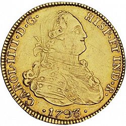 Large Obverse for 4 Escudos 1793 coin