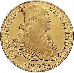 Large Obverse for 4 Escudos 1797 coin