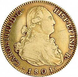 Large Obverse for 4 Escudos 1801 coin