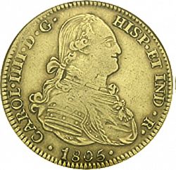 Large Obverse for 4 Escudos 1805 coin