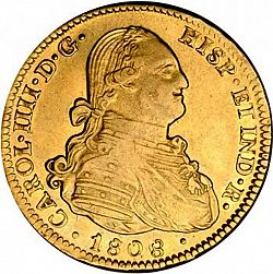 Large Obverse for 4 Escudos 1808 coin