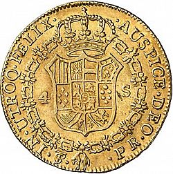 Large Reverse for 4 Escudos 1792 coin