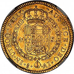 Large Reverse for 4 Escudos 1800 coin