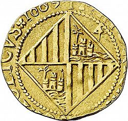 Large Reverse for 4 Escudos 1607 coin