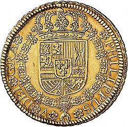 Large Obverse for 4 Escudos 1725 coin