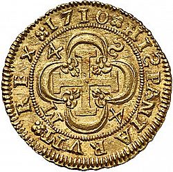 Large Reverse for 4 Escudos 1710 coin