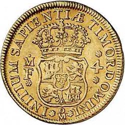 Large Reverse for 4 Escudos 1734 coin