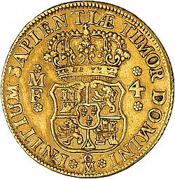 Large Reverse for 4 Escudos 1739 coin