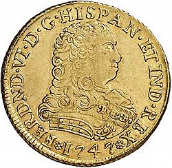 Large Obverse for 4 Escudos 1747 coin