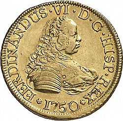 Large Obverse for 4 Escudos 1750 coin