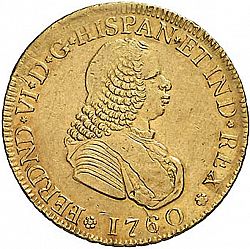 Large Obverse for 4 Escudos 1760 coin