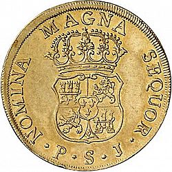 Large Reverse for 4 Escudos 1747 coin