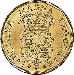 Large Reverse for 4 Escudos 1748 coin