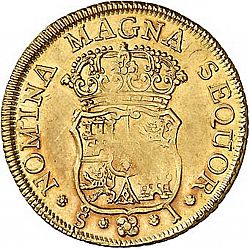 Large Reverse for 4 Escudos 1749 coin