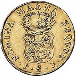 Large Reverse for 4 Escudos 1749 coin