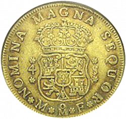Large Reverse for 4 Escudos 1751 coin