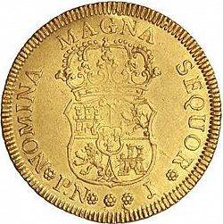 Large Reverse for 4 Escudos 1758 coin