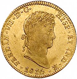 Large Obverse for 4 Escudos 1815 coin