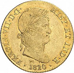Large Obverse for 4 Escudos 1820 coin