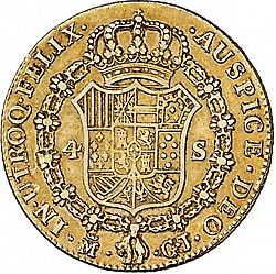 Large Reverse for 4 Escudos 1814 coin