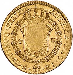 Large Reverse for 4 Escudos 1815 coin