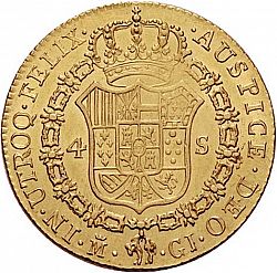 Large Reverse for 4 Escudos 1816 coin
