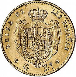 Large Reverse for 4 Escudos 1868 coin