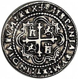 Large Reverse for 4 Reales 1682 coin