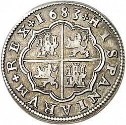 Large Reverse for 4 Reales 1683 coin