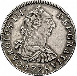 Large Obverse for 4 Reales 1775 coin