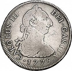 Large Obverse for 4 Reales 1775 coin