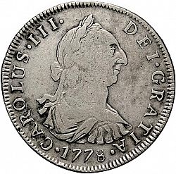 Large Obverse for 4 Reales 1778 coin