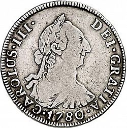 Large Obverse for 4 Reales 1780 coin