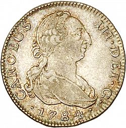 Large Obverse for 4 Reales 1784 coin