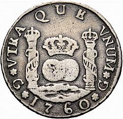 Large Reverse for 4 Reales 1760 coin