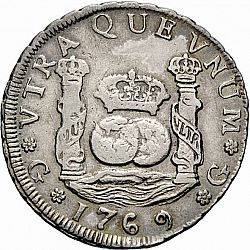 Large Reverse for 4 Reales 1769 coin