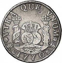 Large Reverse for 4 Reales 1770 coin