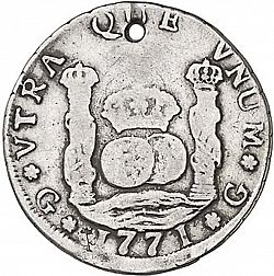 Large Reverse for 4 Reales 1771 coin