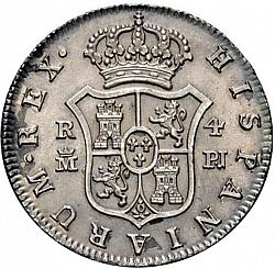 Large Reverse for 4 Reales 1776 coin