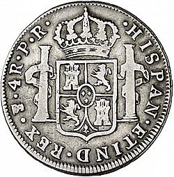 Large Reverse for 4 Reales 1780 coin