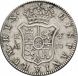 Large Reverse for 4 Reales 1781 coin