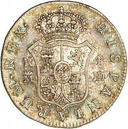 Large Reverse for 4 Reales 1784 coin