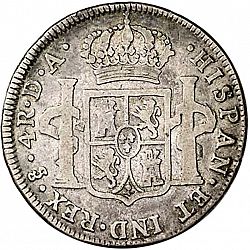 Large Reverse for 4 Reales 1789 coin