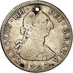 Large Obverse for 4 Reales 1790 coin