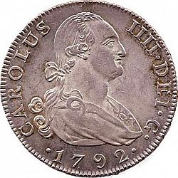 Large Obverse for 4 Reales 1792 coin