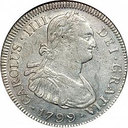 Large Obverse for 4 Reales 1799 coin