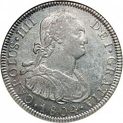 Large Obverse for 4 Reales 1804 coin