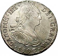 Large Obverse for 4 Reales 1806 coin