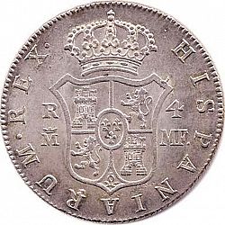 Large Reverse for 4 Reales 1792 coin